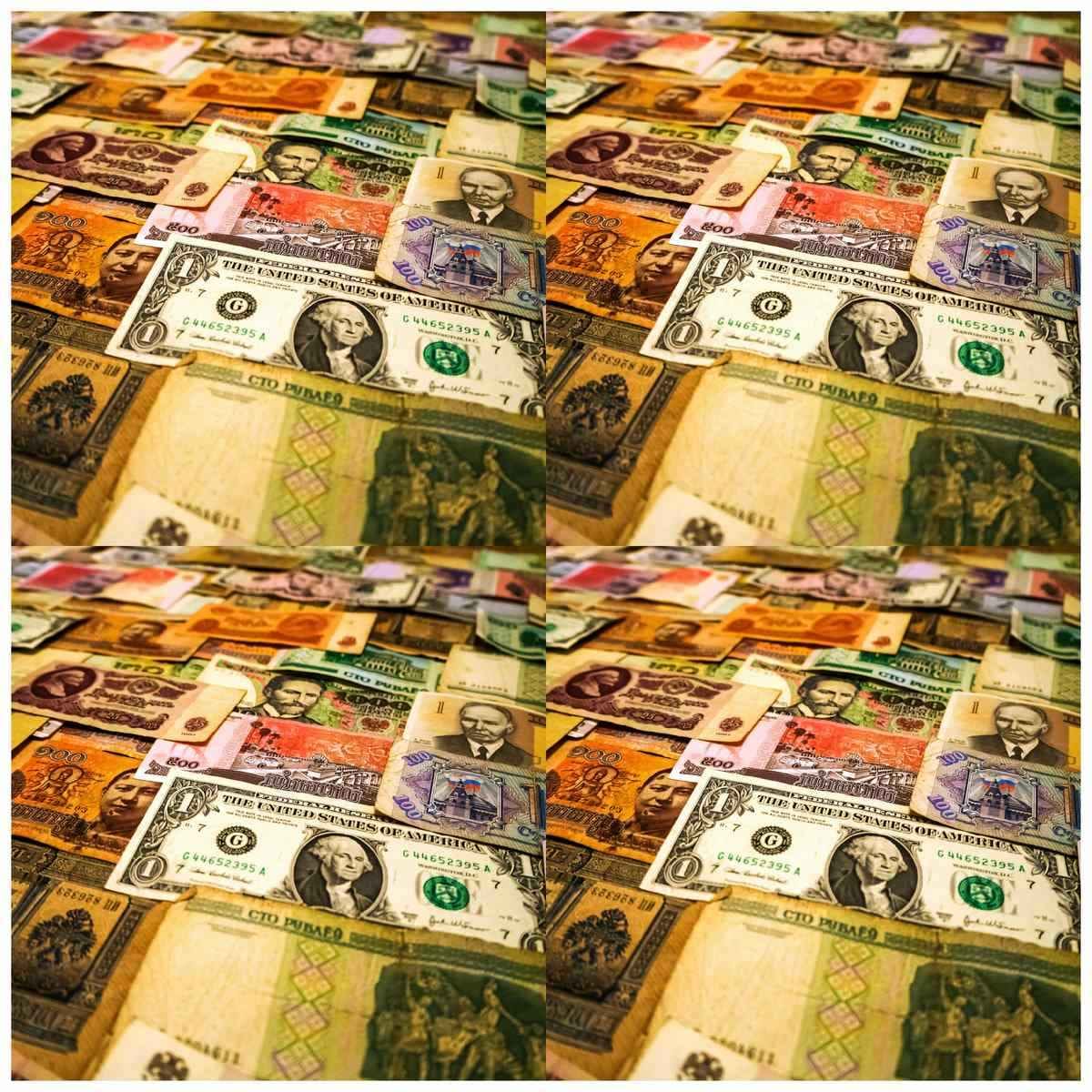 Crafts Decoupage Paper Vintage Currency Pack of 3 Sheets, Size 298 x 298 mm,JDPG-18