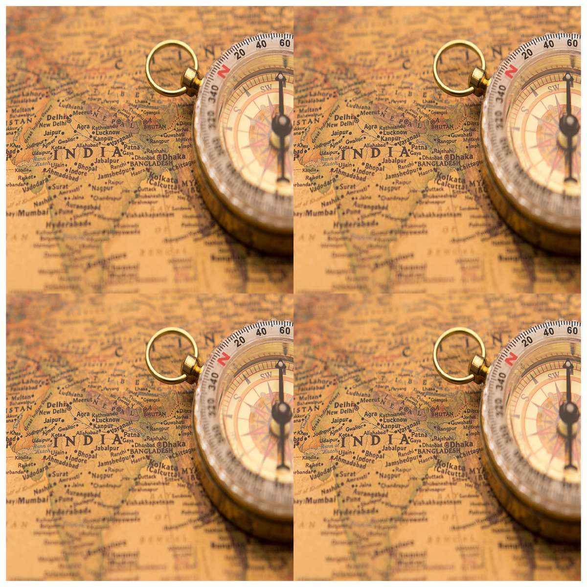 Crafts Decoupage Paper Vintage India Pack of 3 Sheets, Size 298 x 298 mm, JDPG-23