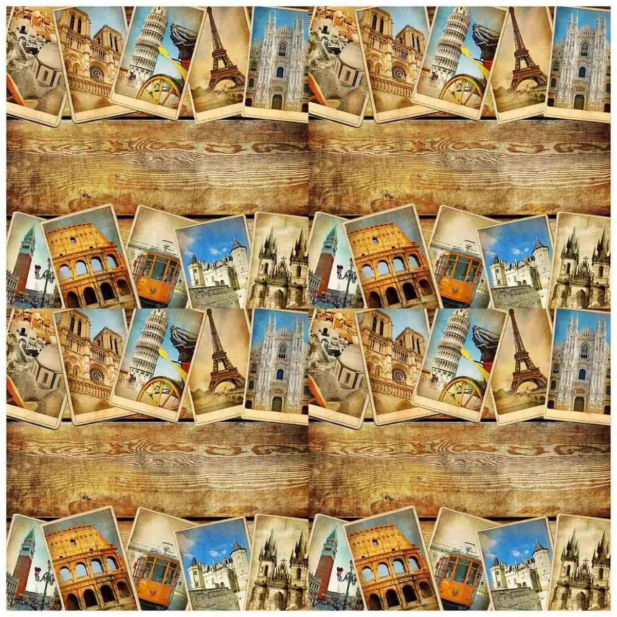 Crafts Decoupage Paper Vintage Word Pack of 3 Sheets, Size 298 x 298 mm, JDPG-22