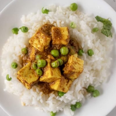 Matar Paneer Chawal