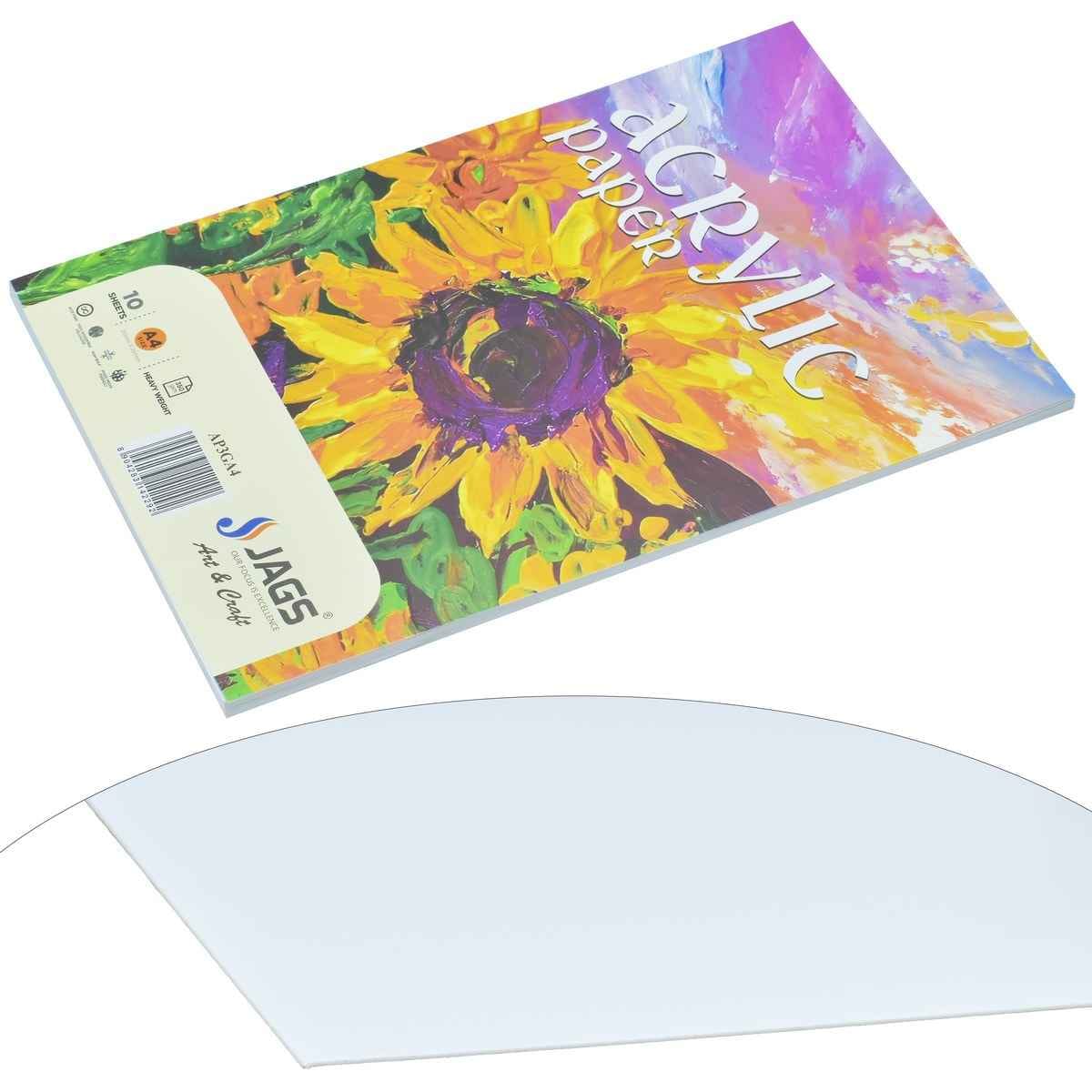 A4 Acrylic Paper 350Gsm Pack Of 10 Sheets AP3GA4