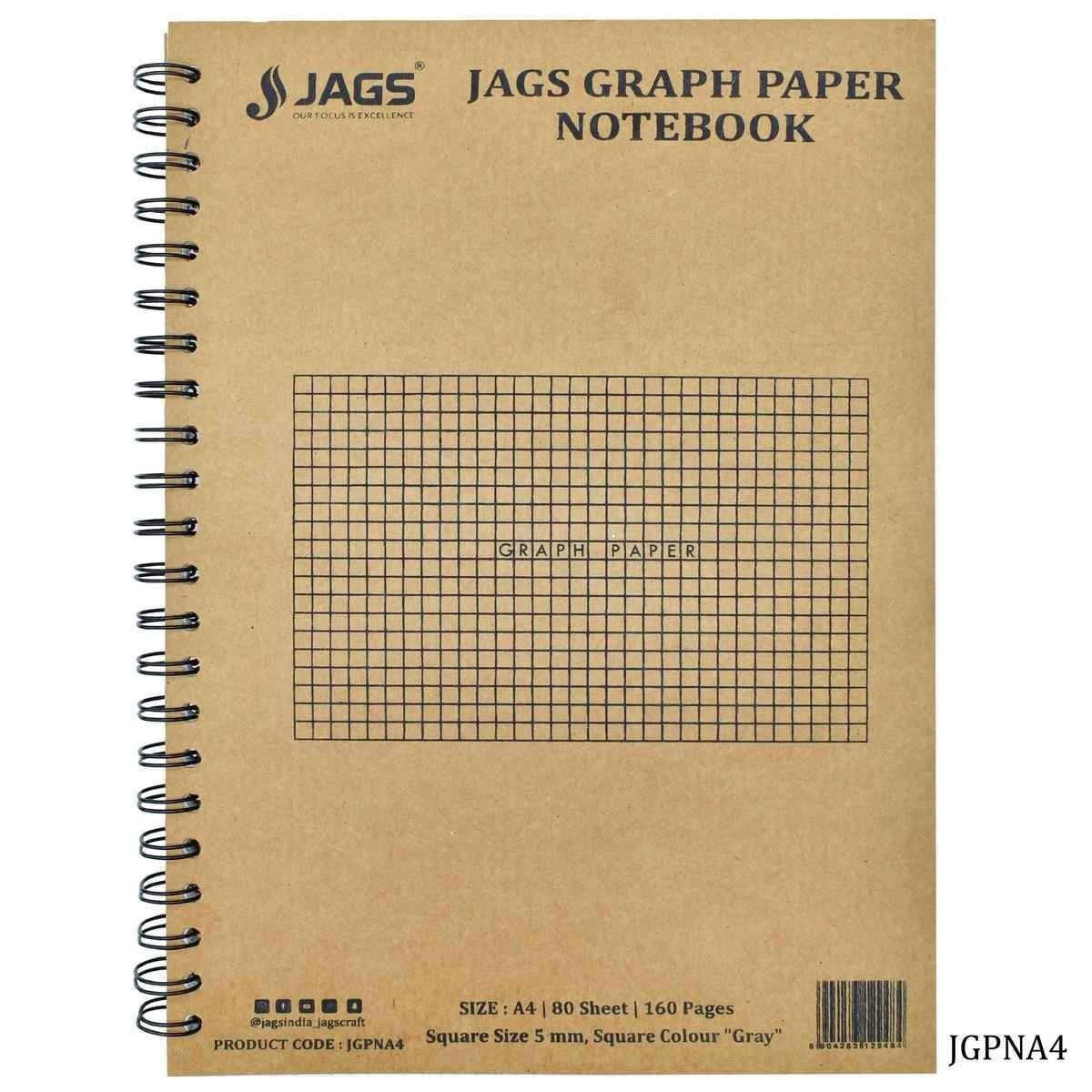 A4 Graph Paper Notebook 160 Pages JGPNA4