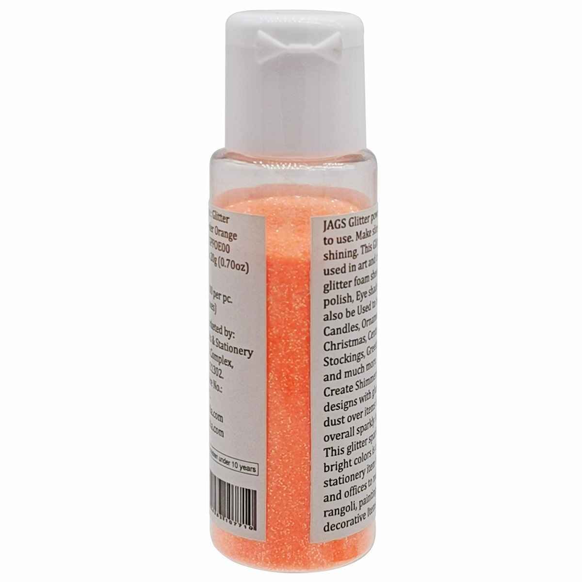 Glitter Sparkle Powder Florescent Orange 20 gms JGPFOE00