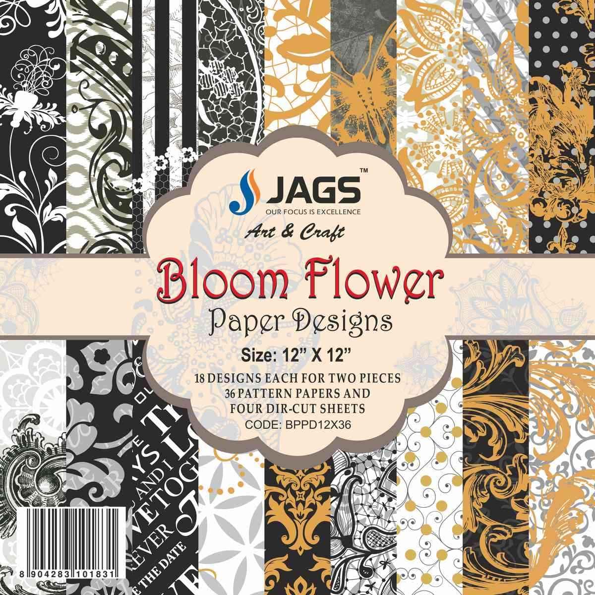 Bloom Flower Paper Design 12X12 Inch 36 Sheets BPPD12X36