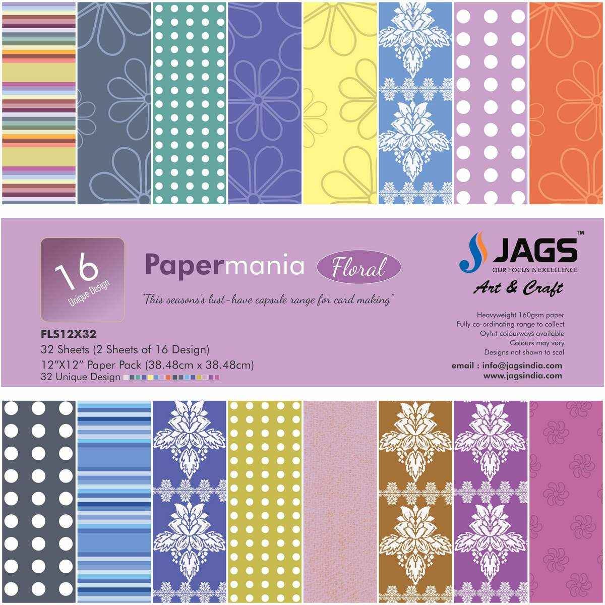 Floral Paper Design 12X12 Inch 32 Sheets FLS12X32