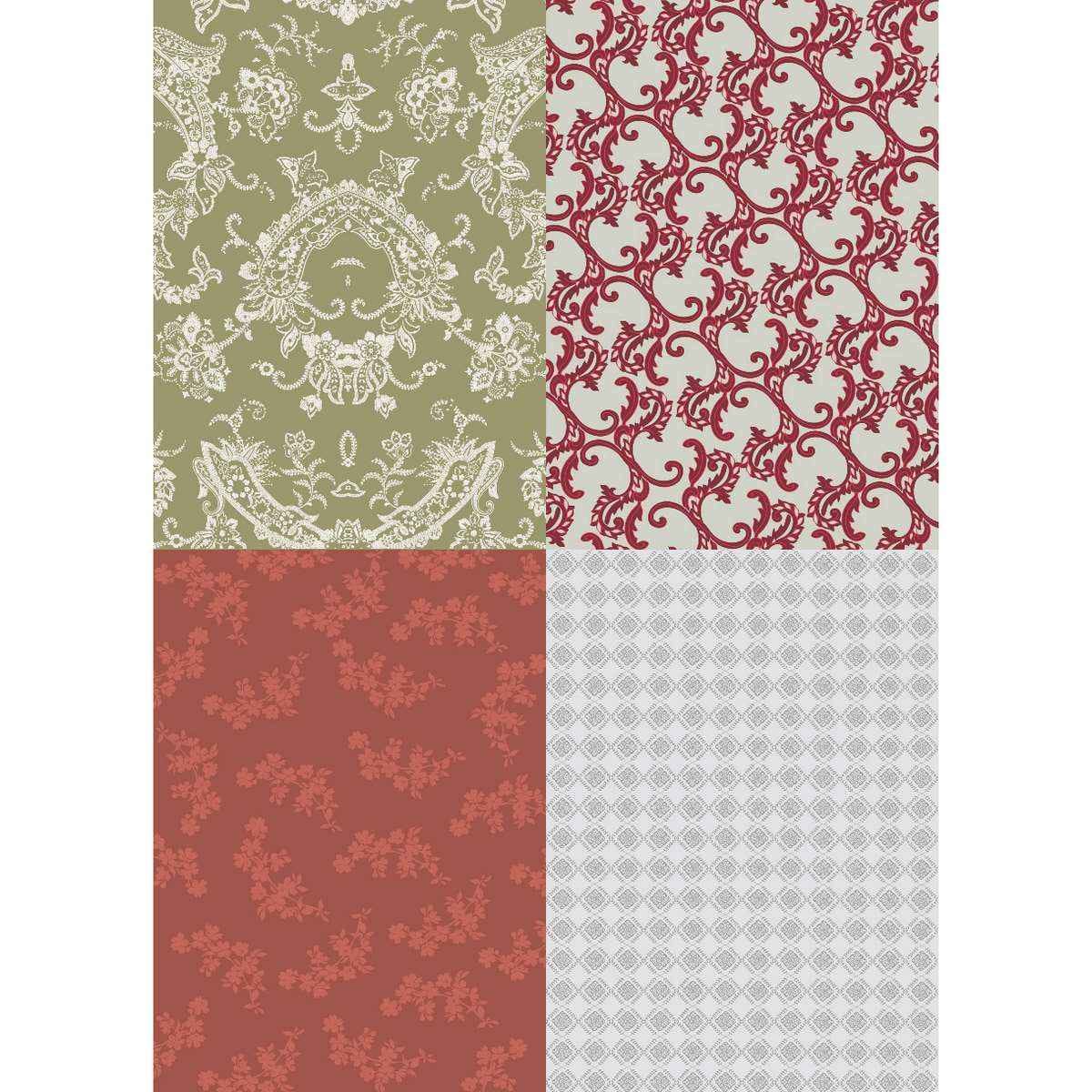 A4 Signature-10D, Crafts Paper for Scrapbook Pack of 30 sheets (3 sheets each of 10 designs) SEA4x30