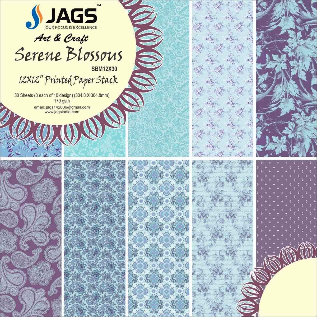 Serene Blossoms Paper Design 12X12 Inch 30 Sheets SBM12X30