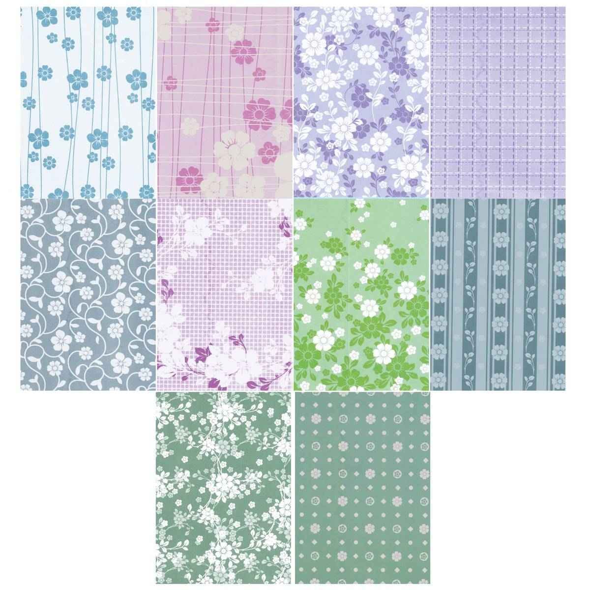 A5 Beautiful FlowerNX, Crafts Paper for Scrapbook Pack of 24 sheets (3 sheets each of 8 designs) BNXA5X40