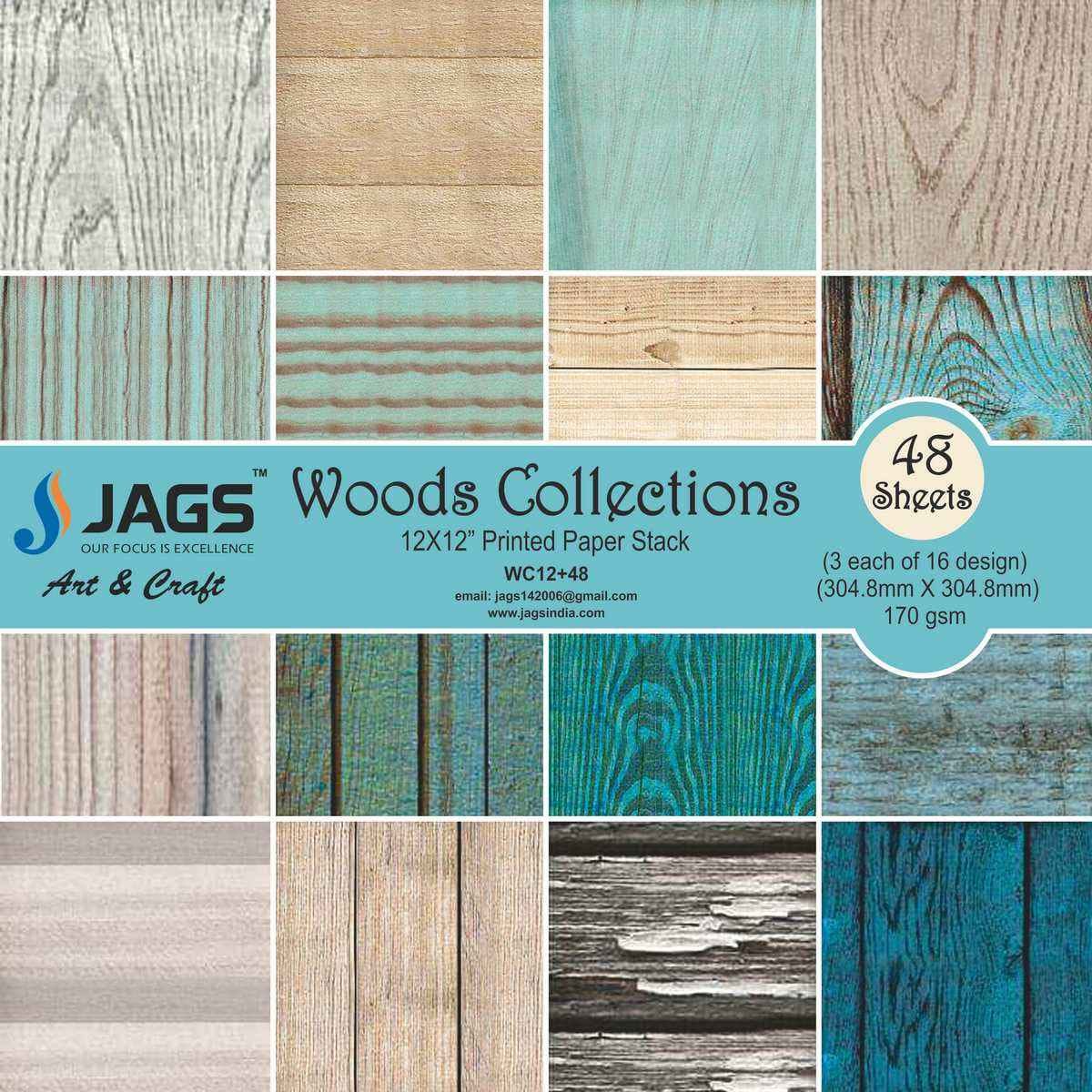 Woods Collections Paper Design 12X12 Inch 48 Sheets WC12x48