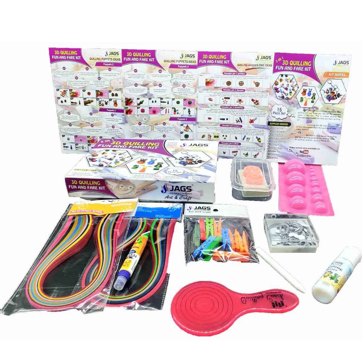 3in1 3D Quilling Fun And Fare Kit 15 Pieces Set J33Q00