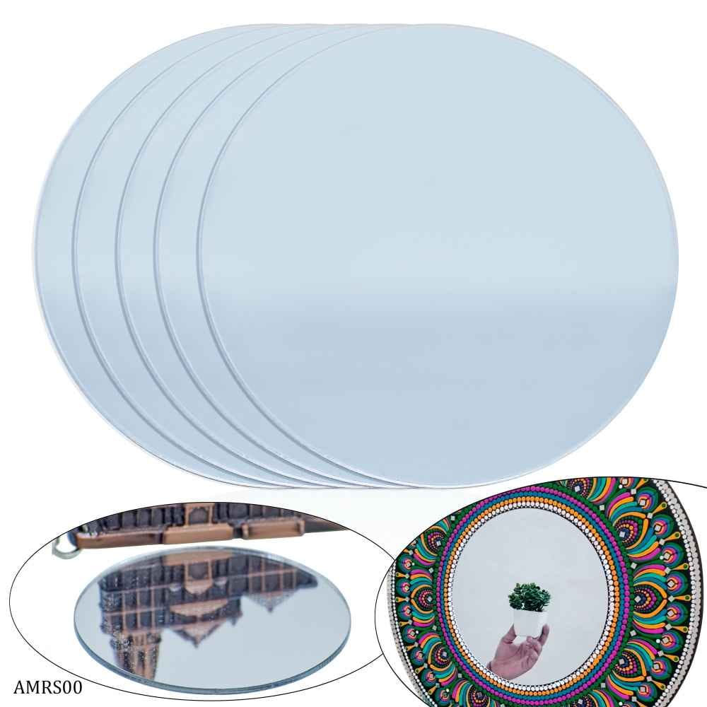 Acrylic Mirrors Round Silver 2 Inch Set 5 Pics AMRS00