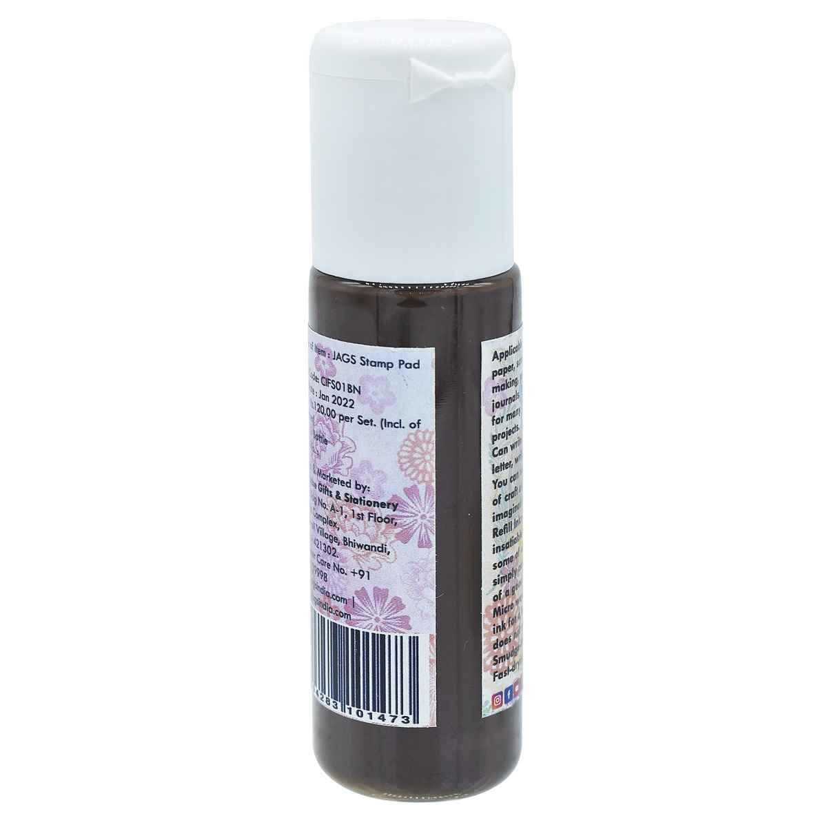 Ink For Stamp Pad Brown Colour, Pack of 30ml CIFS01BN
