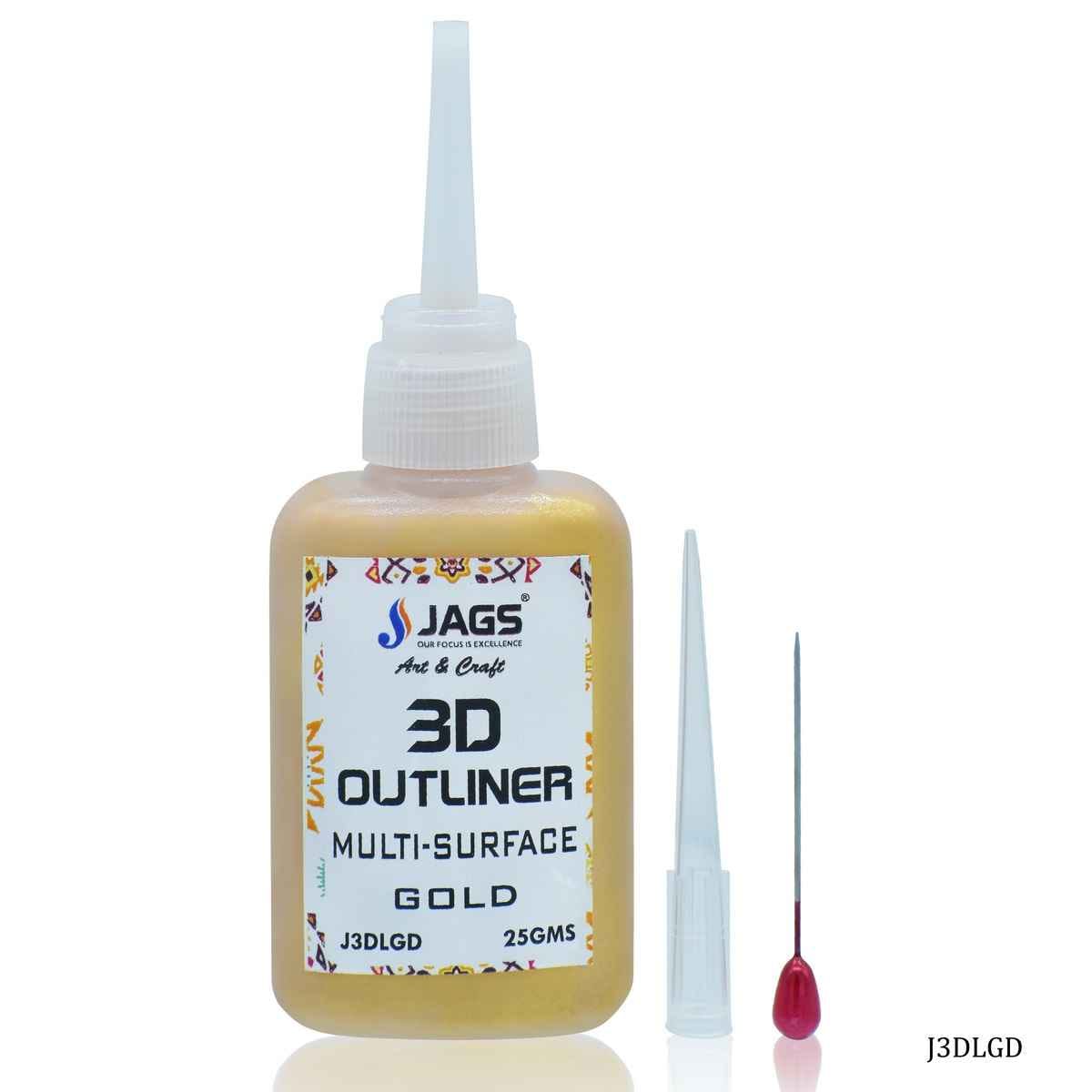 3D Outliners Multi Surface 25 gms Gold J3DLGD