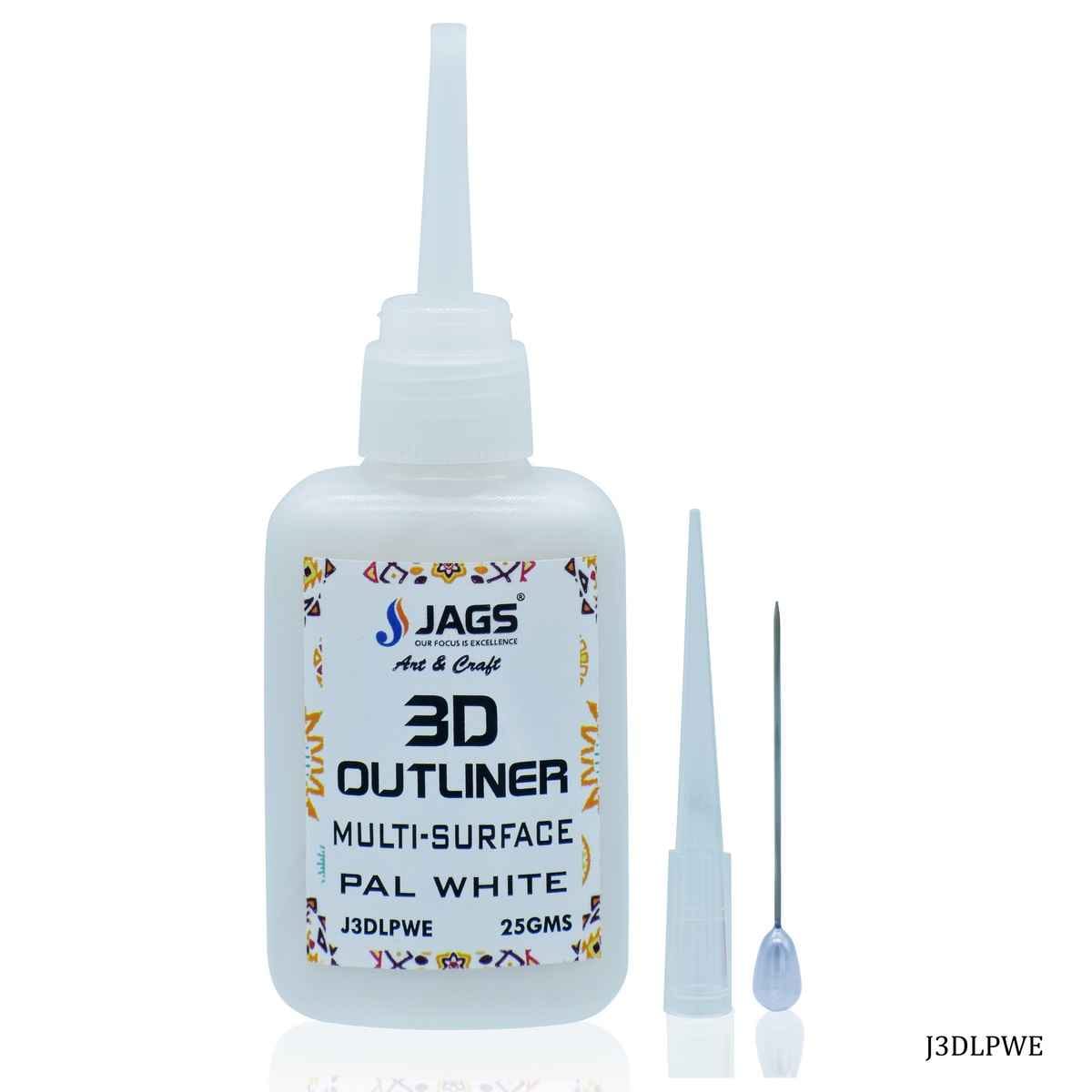 3D Outliners Multi Surface, Pack of 25 gms, Pal White J3DLPWE