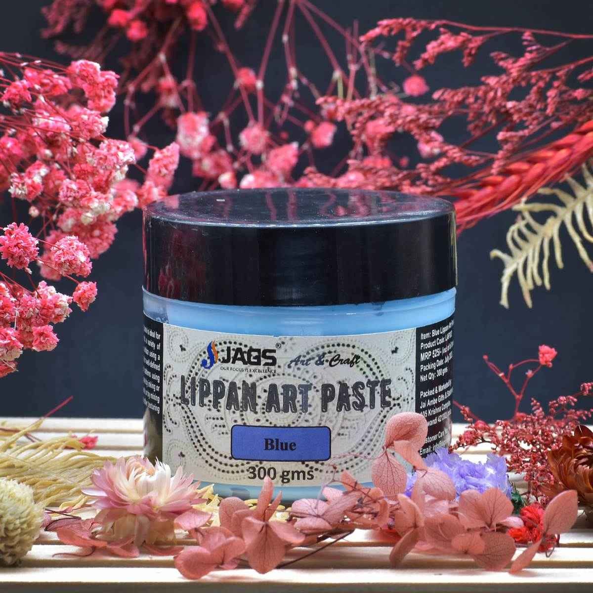 Lippan Art Paste Pack of 300 gms Blue Colour LAP302