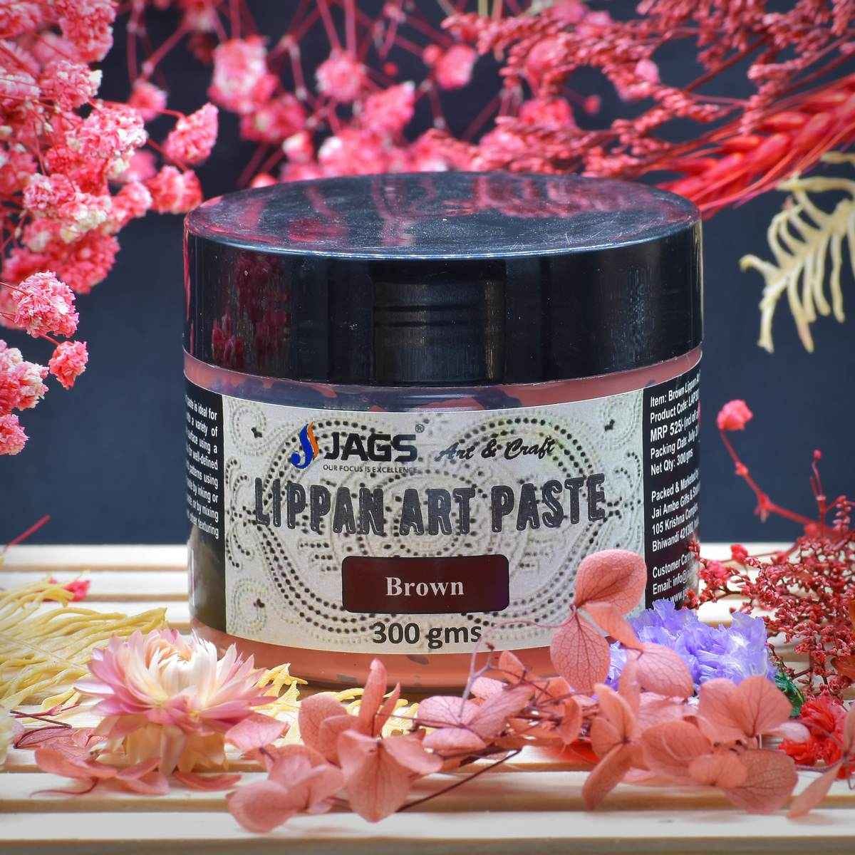 Lippan Art Paste, Pack of 300 gms, Brown Colour LAP303