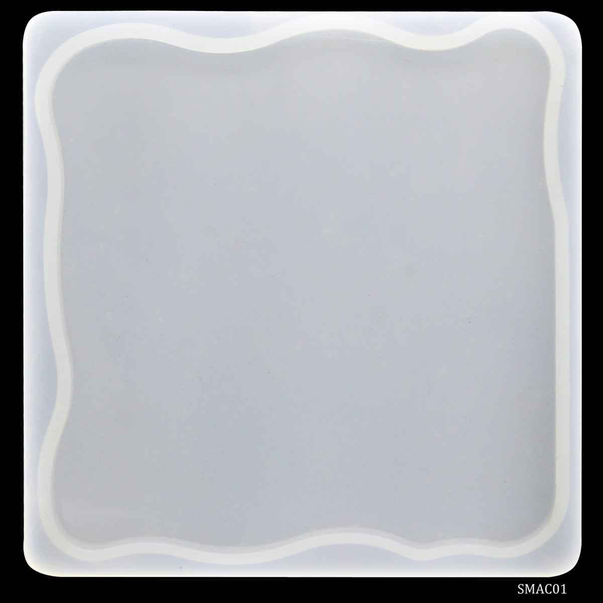 Silicone Mould Agate Coaster Square, Size: 4 Inch, Depth: 5 mm, SMAC01