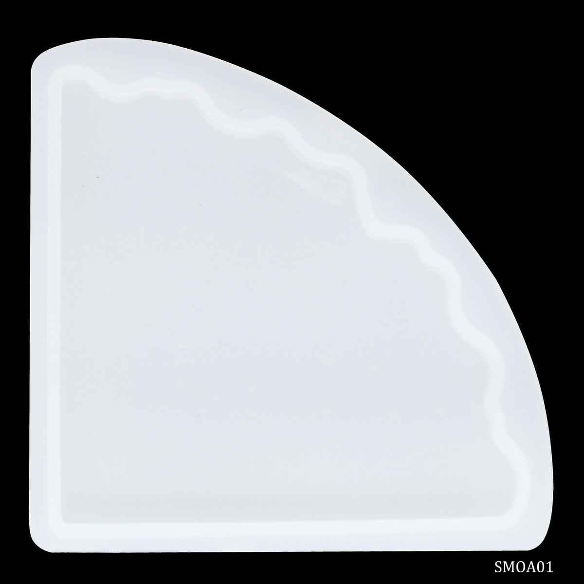 Silicone Mould Agate One Coaster Corner Size: 3.5 Inch, Depth: 5 mm SMOA01