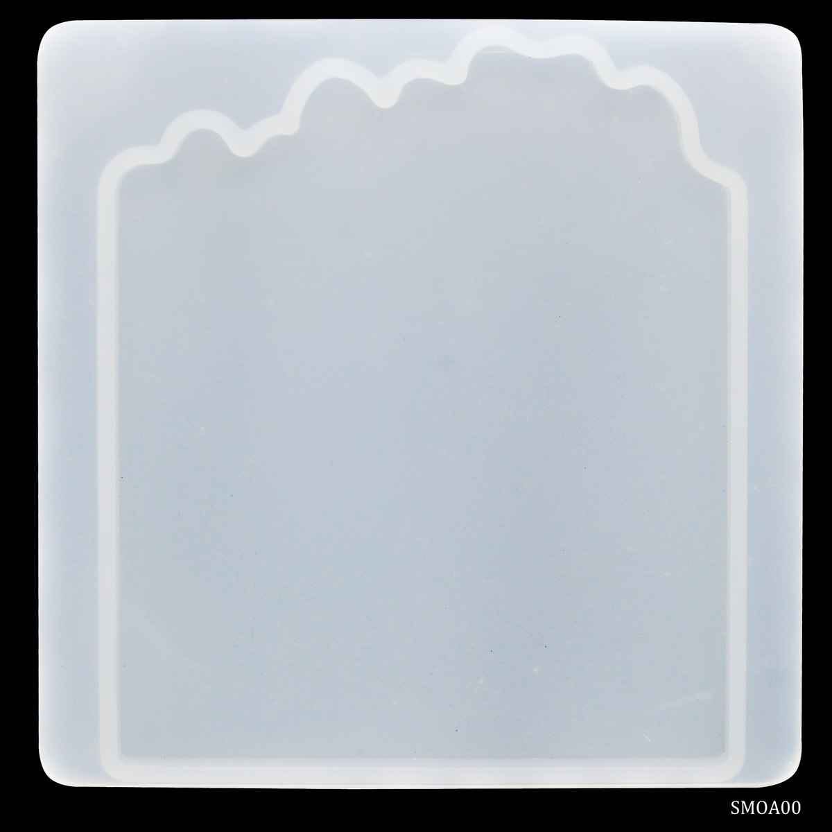 Silicone Mould Agate One Coaster Square, Size: 3.5x4 Inch, Depth: 5 mm SMOA00