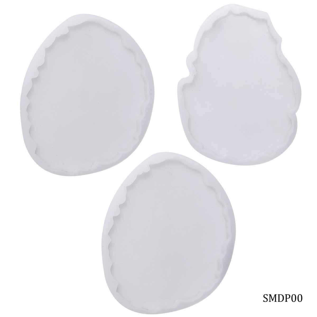Silicone Mould Agate Plate Design Size 4 Inch, Depth: 5 mm Pack of 3pcs SMDP00