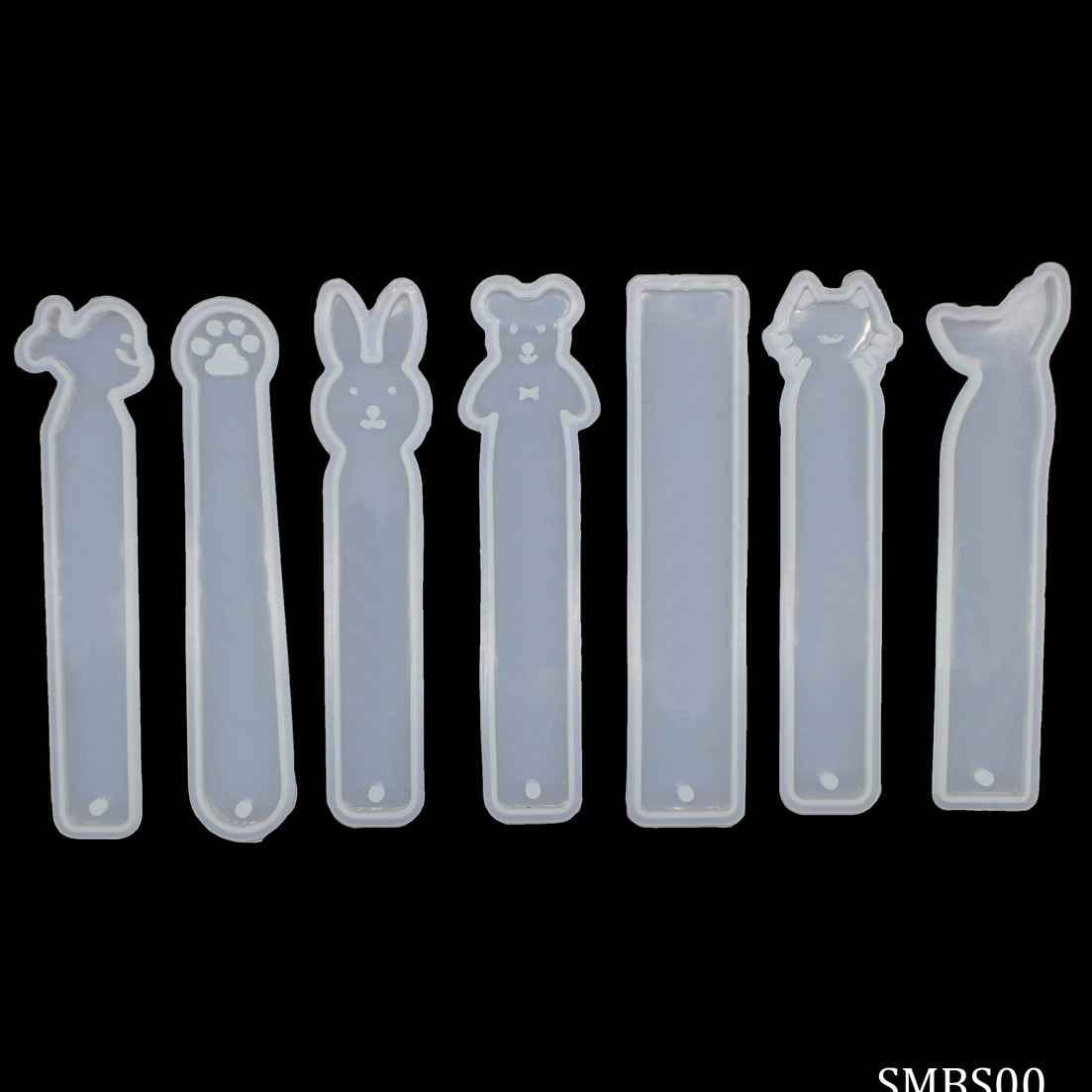 Silicone Mould Bookmarks Size 3.2x15x0.5 cm, Pack of 7 Design 7Pcs Set SMBS00