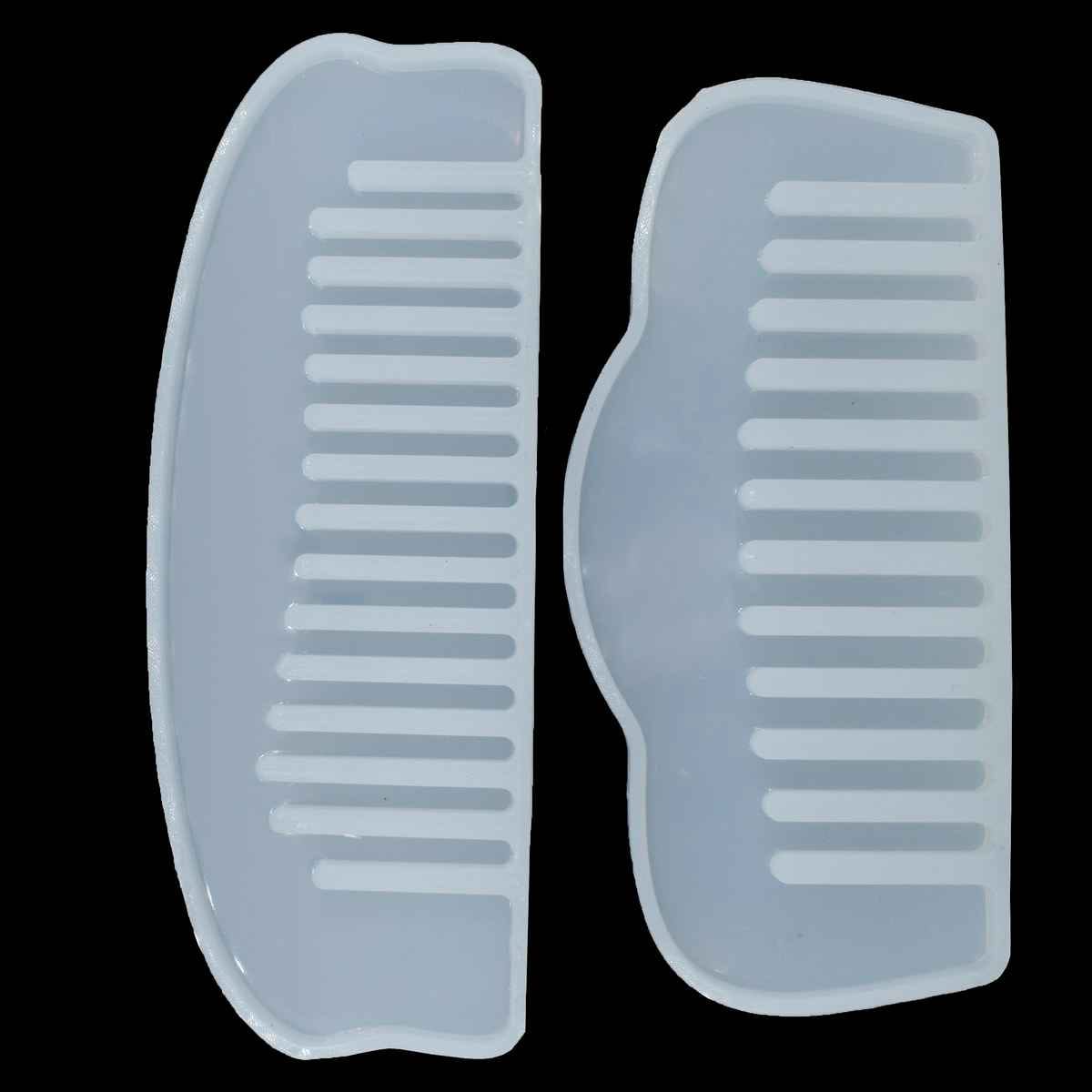 Silicone Mould Comb, Size 12x4.5x0.3 cm, 11x5x0.3 cm, Set of 2 Pcs Small SMC201