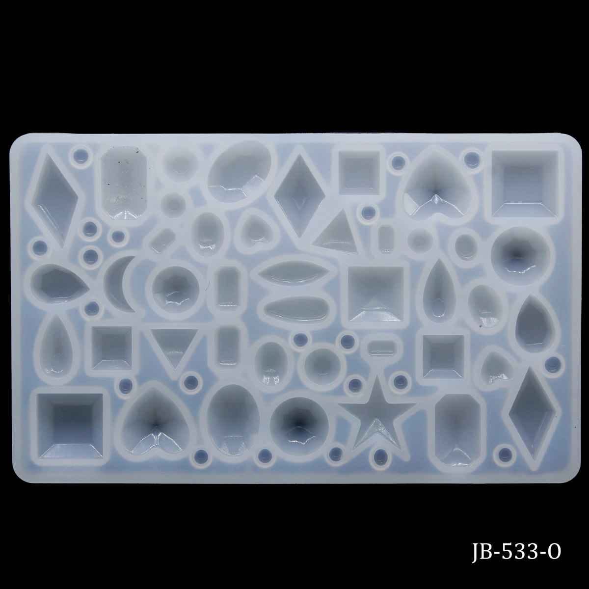 Silicone Mould Crystal Gem Patch, Size 6.5x10.5x0.6 cm, JB-533-O