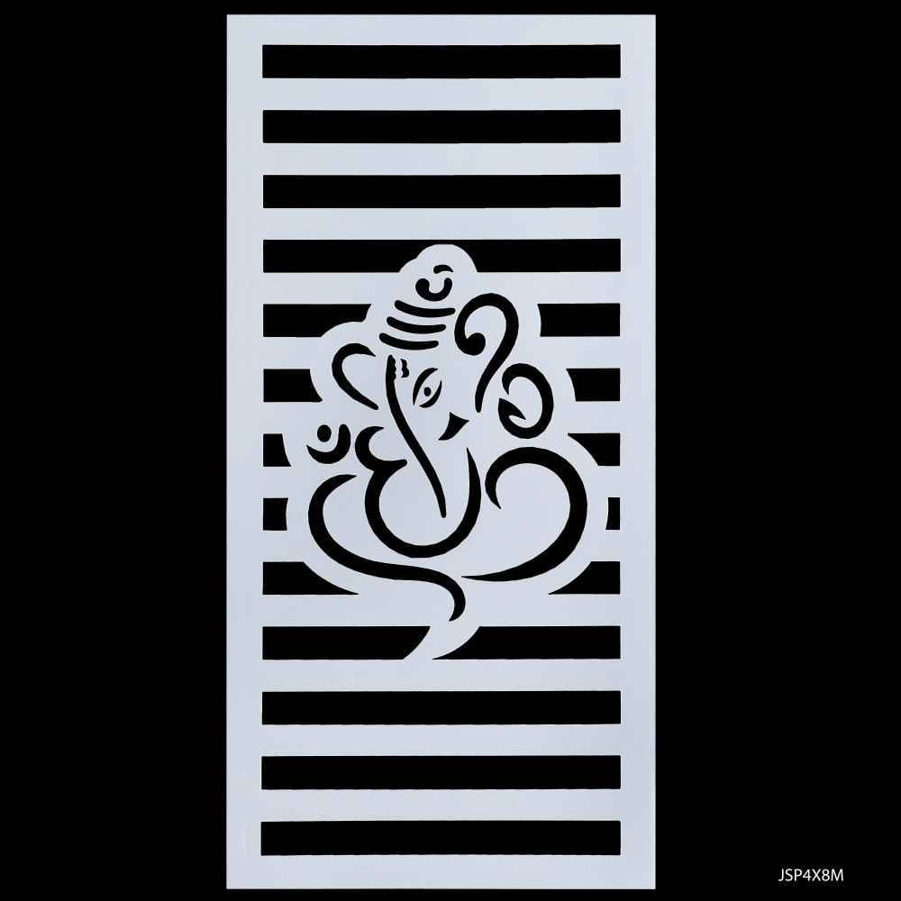 Ganesh Stencil Plastic 1 Pcs 4x8 Inch (2 No) JSP4X8M