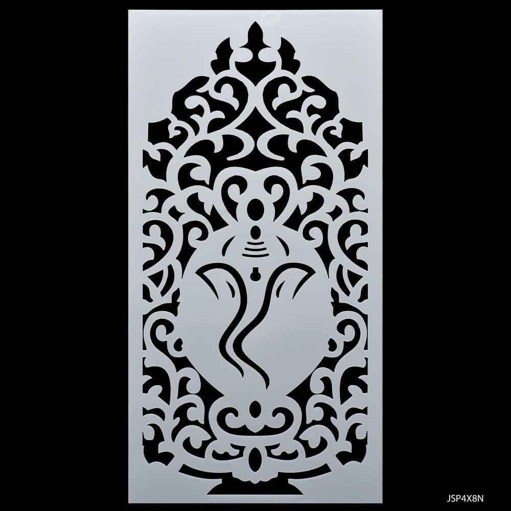 Ganesh Stencil Plastic 1 Pcs 4x8 Inch (3 No) JSP4X8N