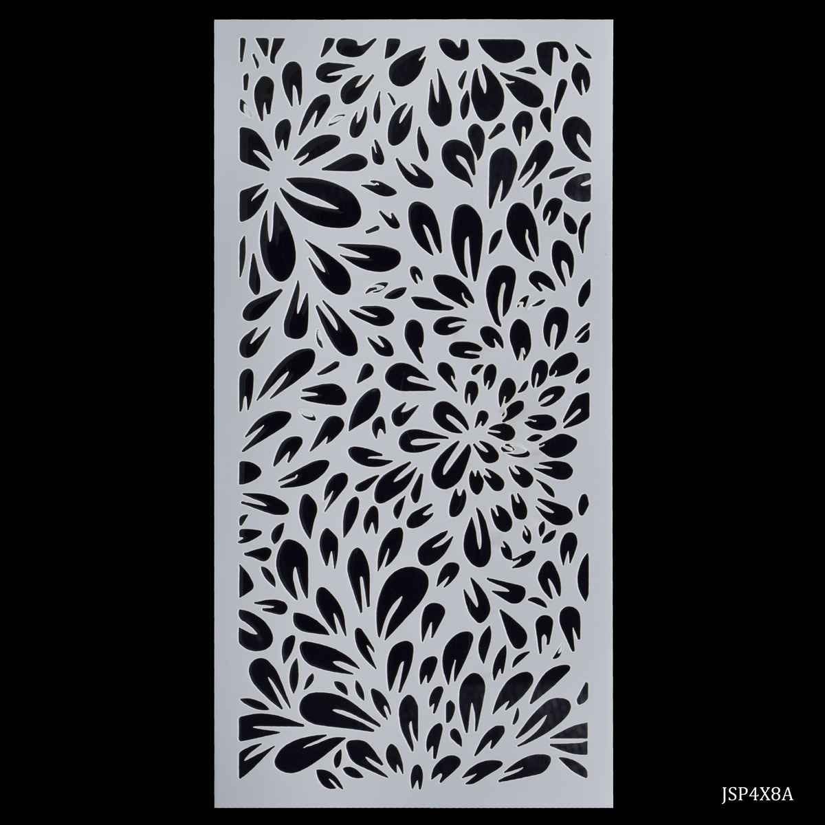 Craft Flower Stencil Plastic 1 Pcs 4x8 Inch JSP4X8A