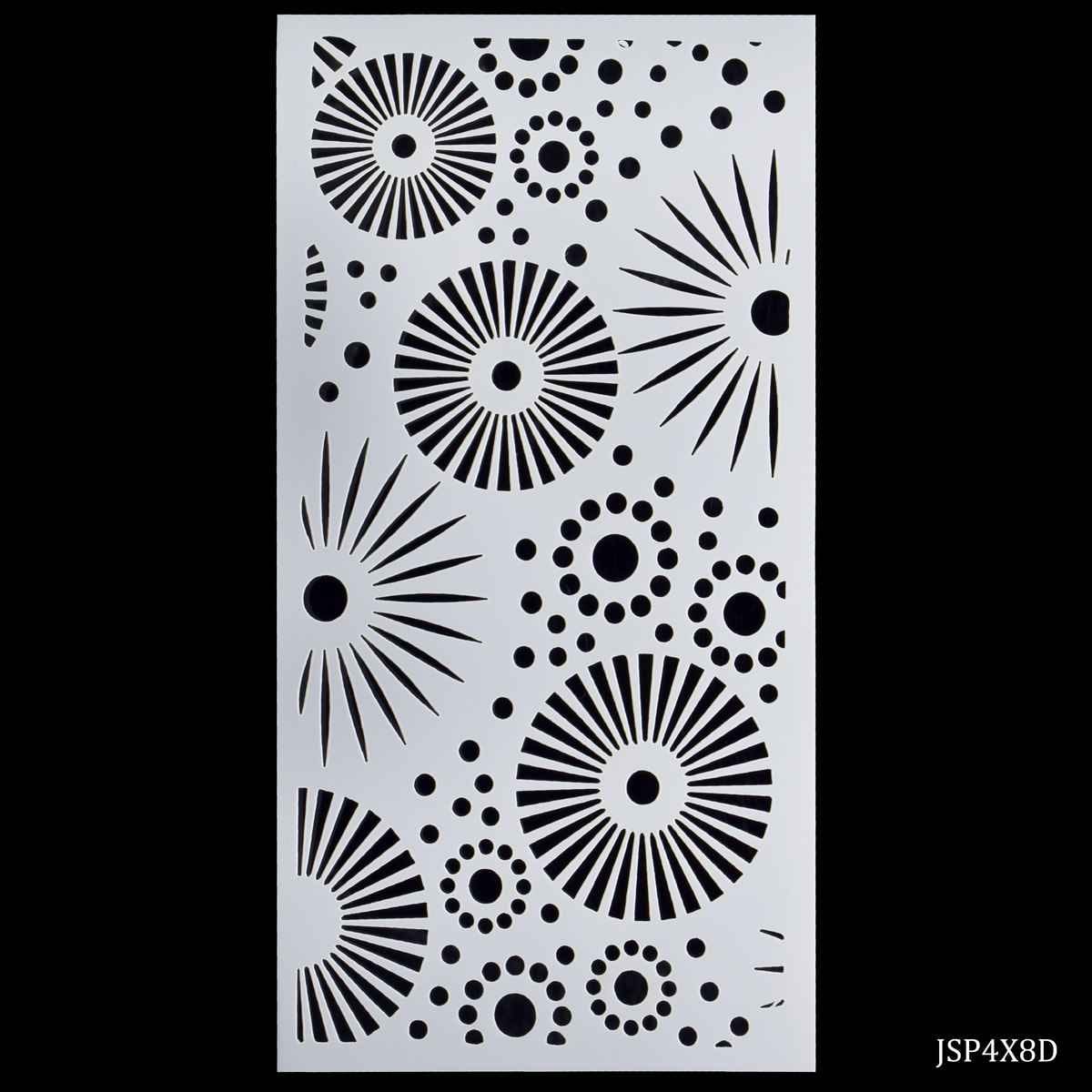 Crafts Abstract Stencil Plastic 1 Pcs 4x8 Inch JSP4X8D