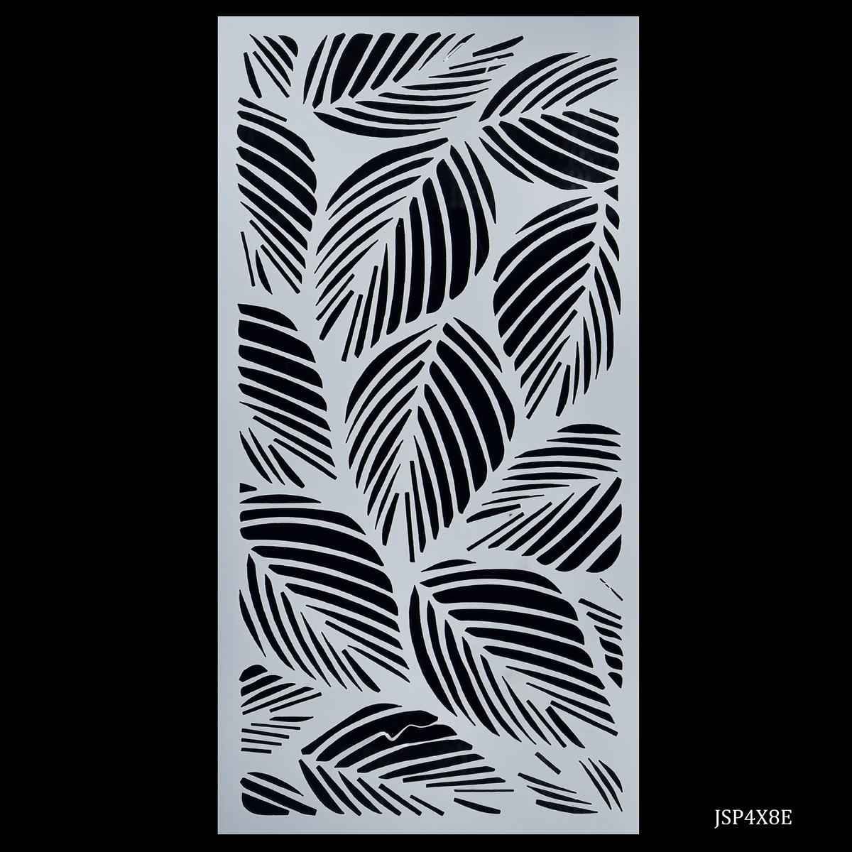 Crafts Leaf Stencil Plastic 1 Pcs 4x8 Inch JSP4X8E