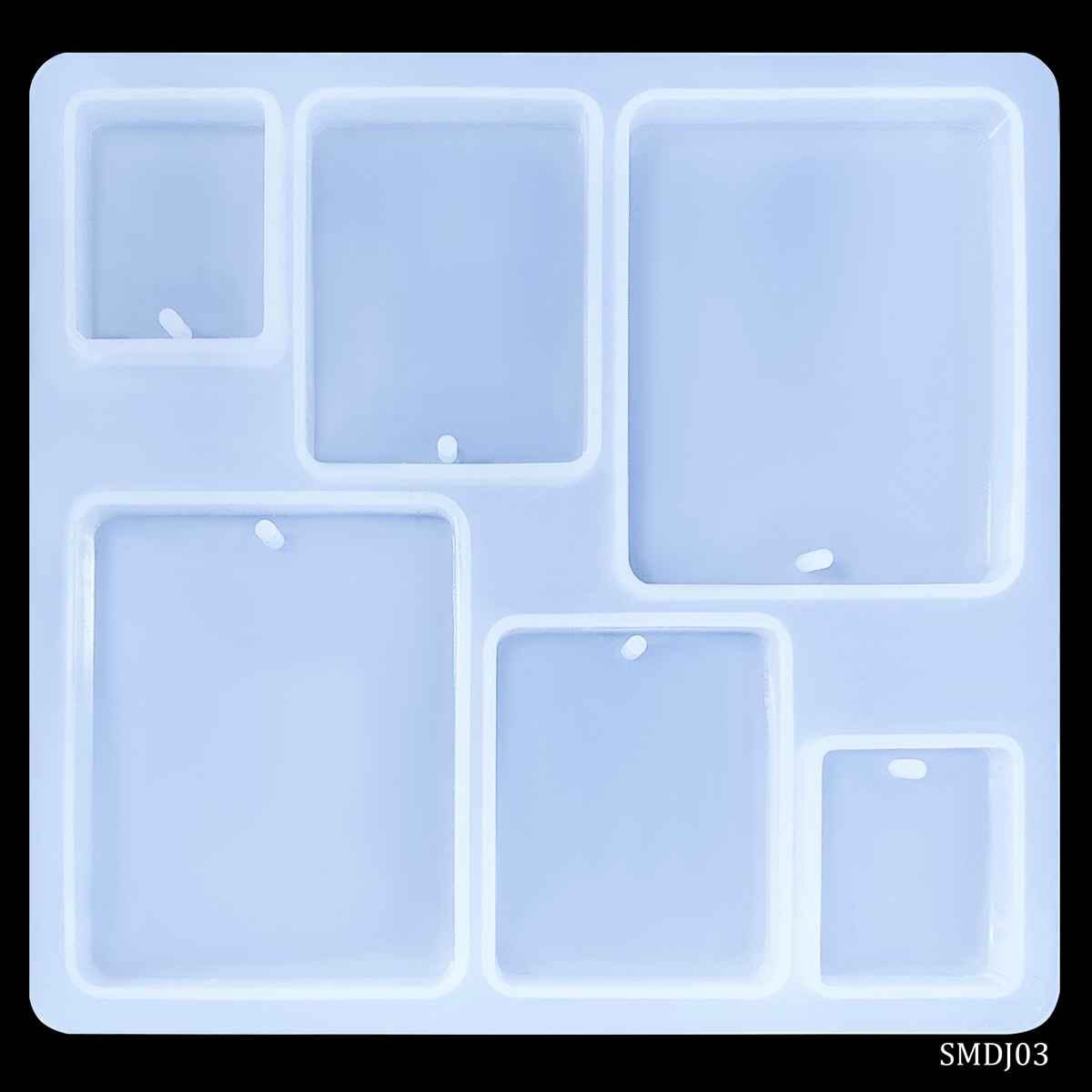 Silicone Mould Diy Jewellery Locket Pendant Rectangle, Size 4 x 4.2 Inch, SMDJ03