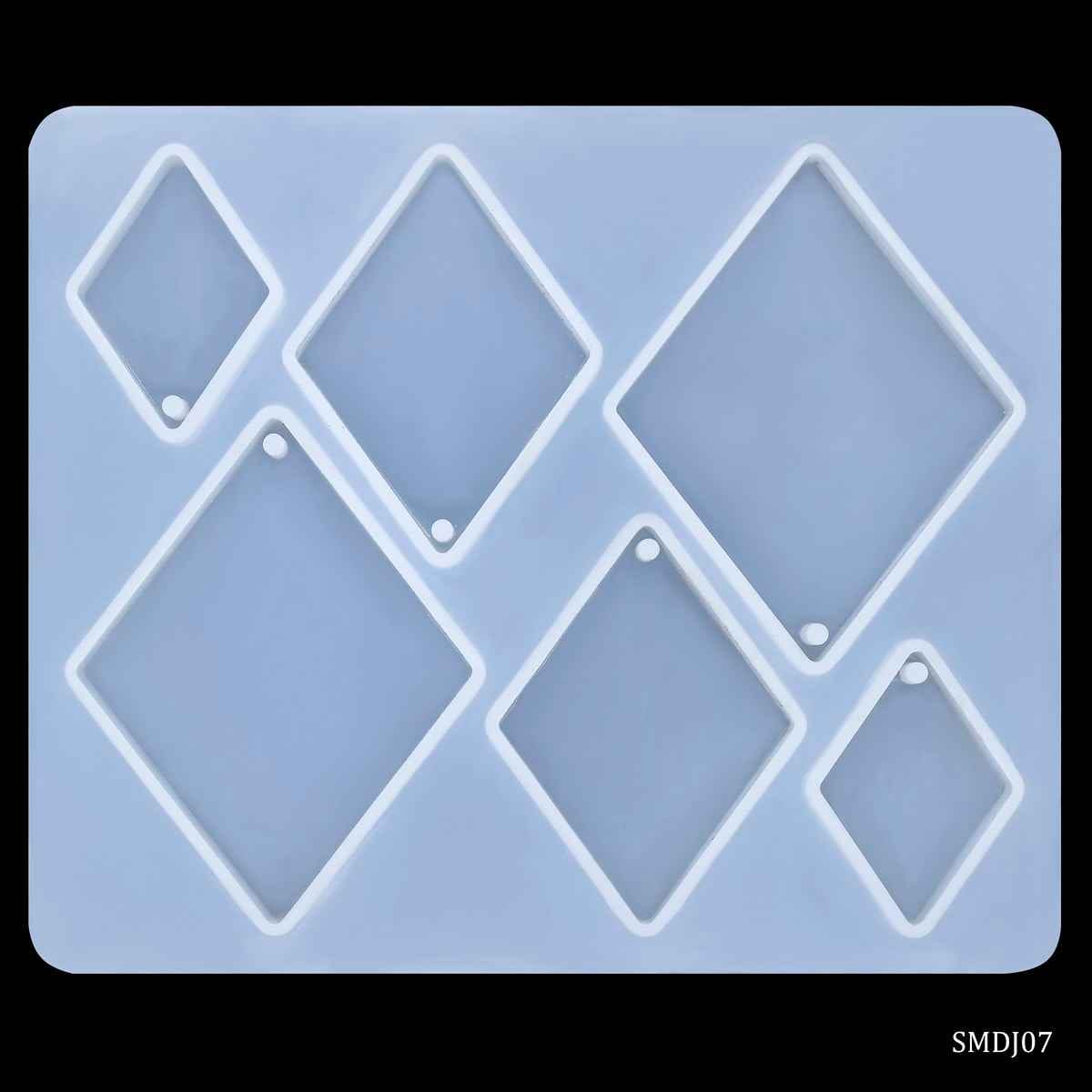 Silicone Mould Diy Jewellery Locket Pendant Rhombus, Size 3.3 x 4 Inch, SMDJ07