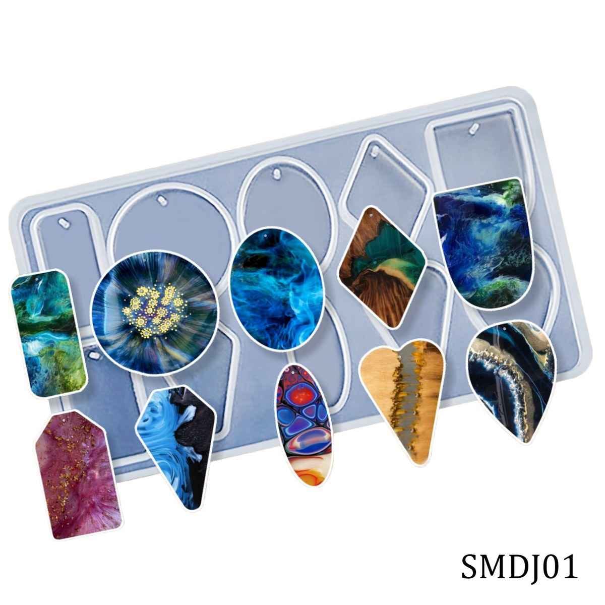 Silicone Mould Diy Jewellery Locket Pendant, Size 15.5x8x0.5 cm SMDJ01