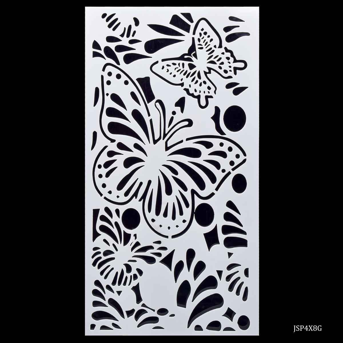Crafts Butterfly Stencil Plastic 1 Pcs 4x8 Inch JSP4X8G