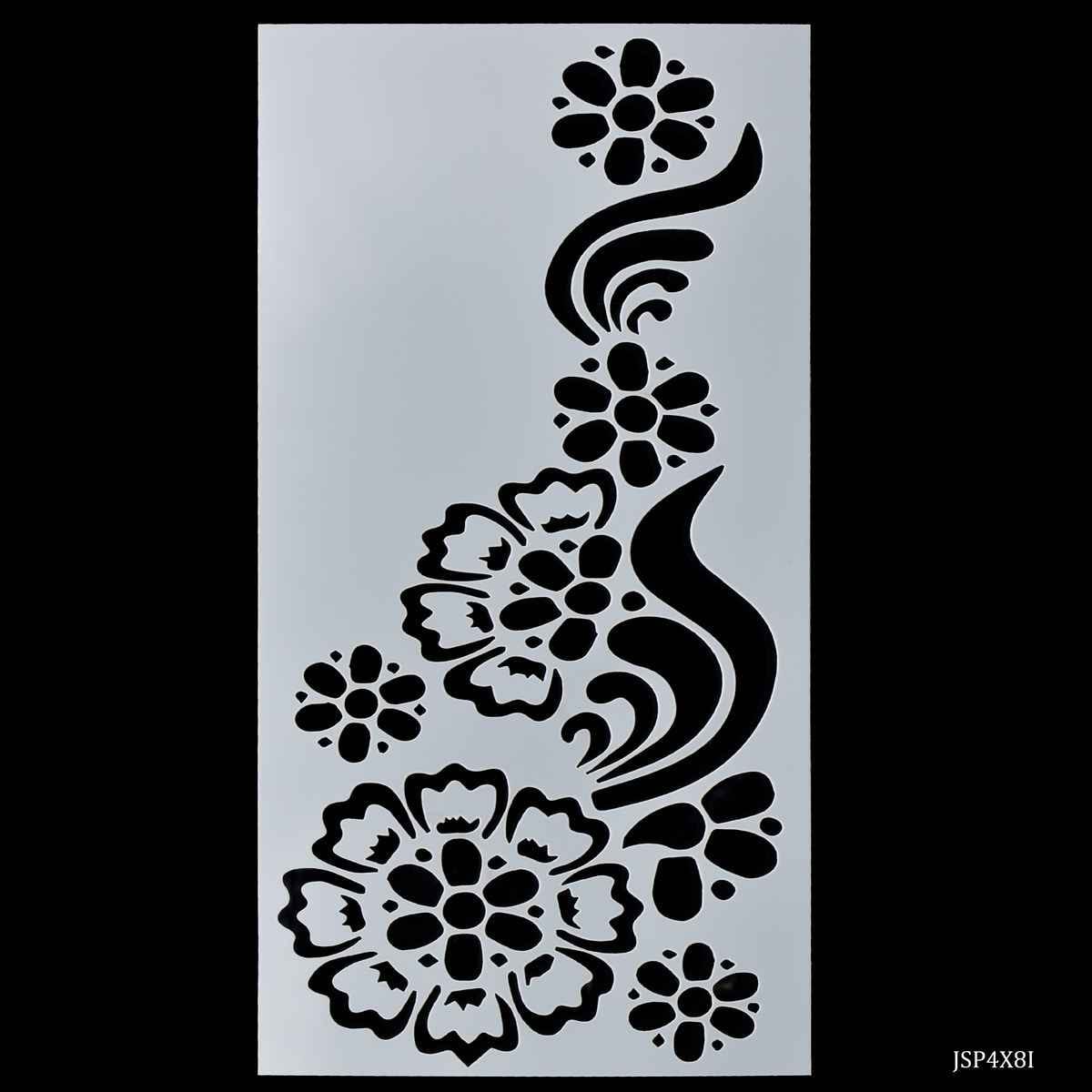 Crafts Flower Stencil Plastic 1 Pcs 4x8 Inch JSP4X8I