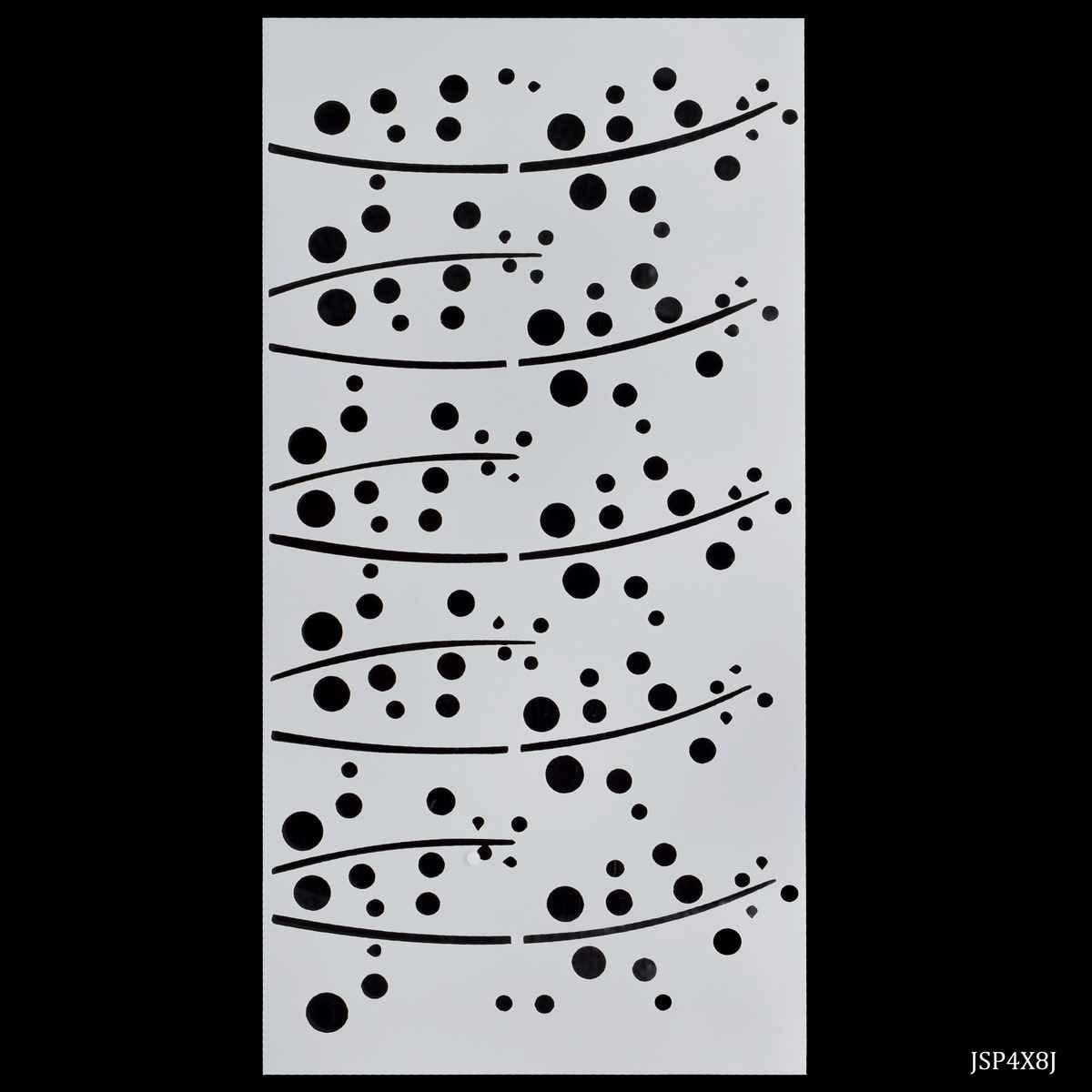 Crafts Abstract Stencil Plastic 1 Pcs 4x8 Inch JSP4X8J