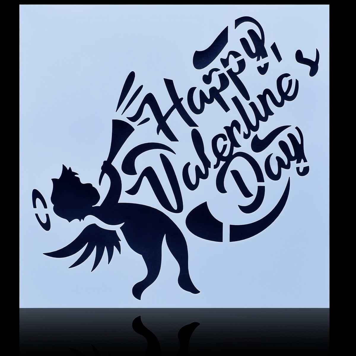 Crafts Happy Valentine's Day Drawing Stencil Plastic 1 Pcs 6x6 Inch JSP6X6-10