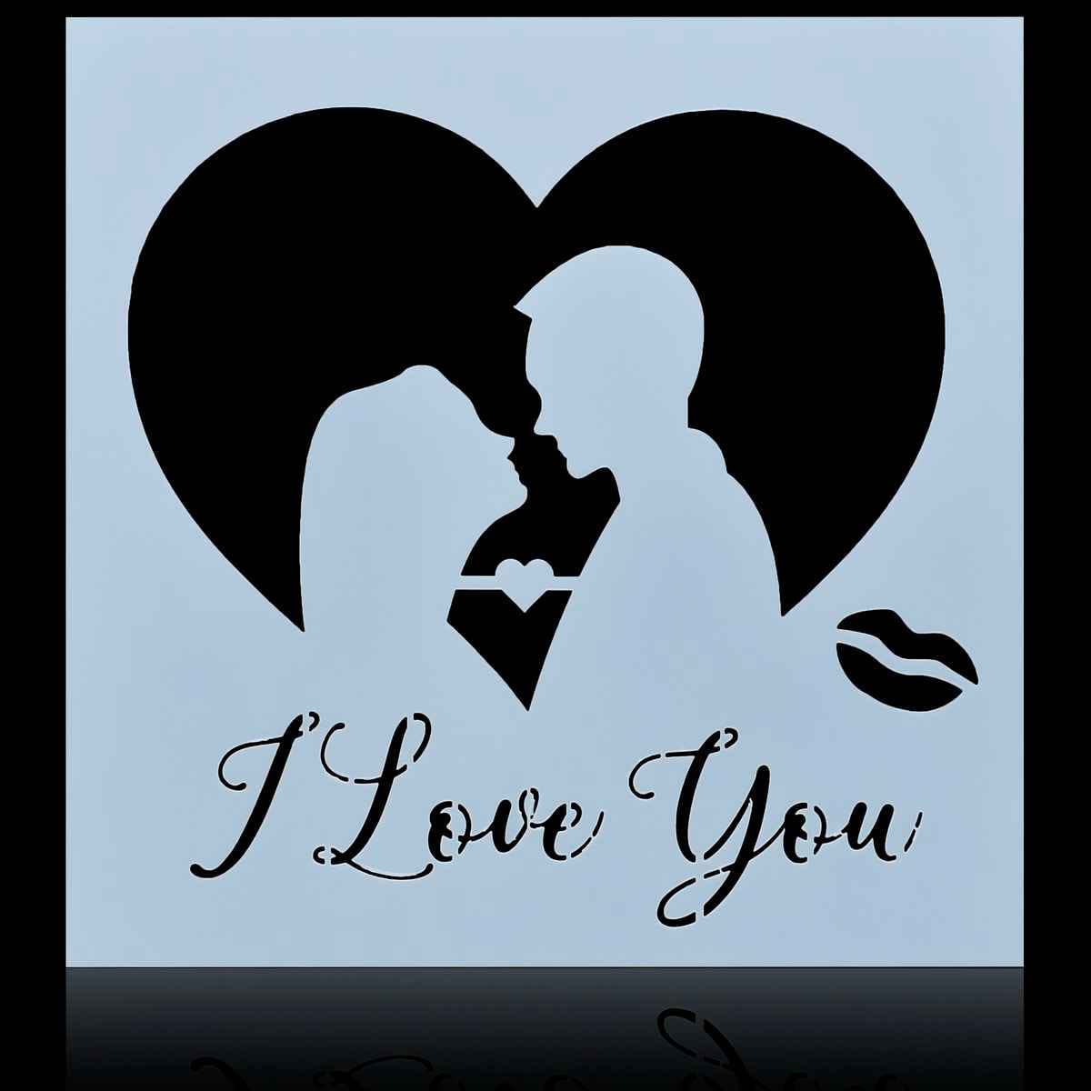 Crafts I Love You Drawing Stencil Plastic 1 Pcs 6x6 Inch JSP6X6-15