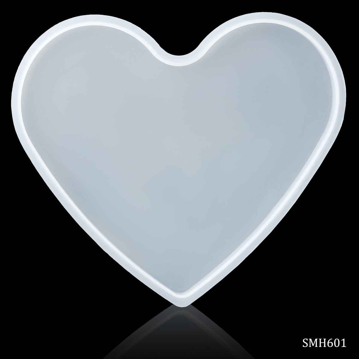 Silicone Mould Heart Size 10MM Deep 6 Inch SMH601