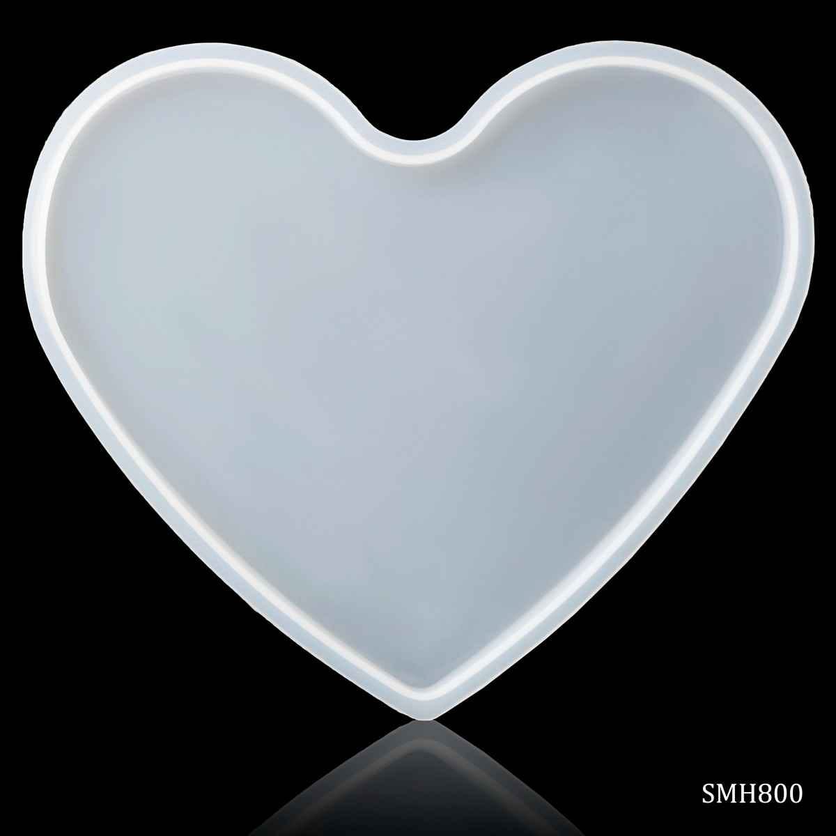 Silicone Mould Heart Size 10mm Deep 8 Inch SMH800