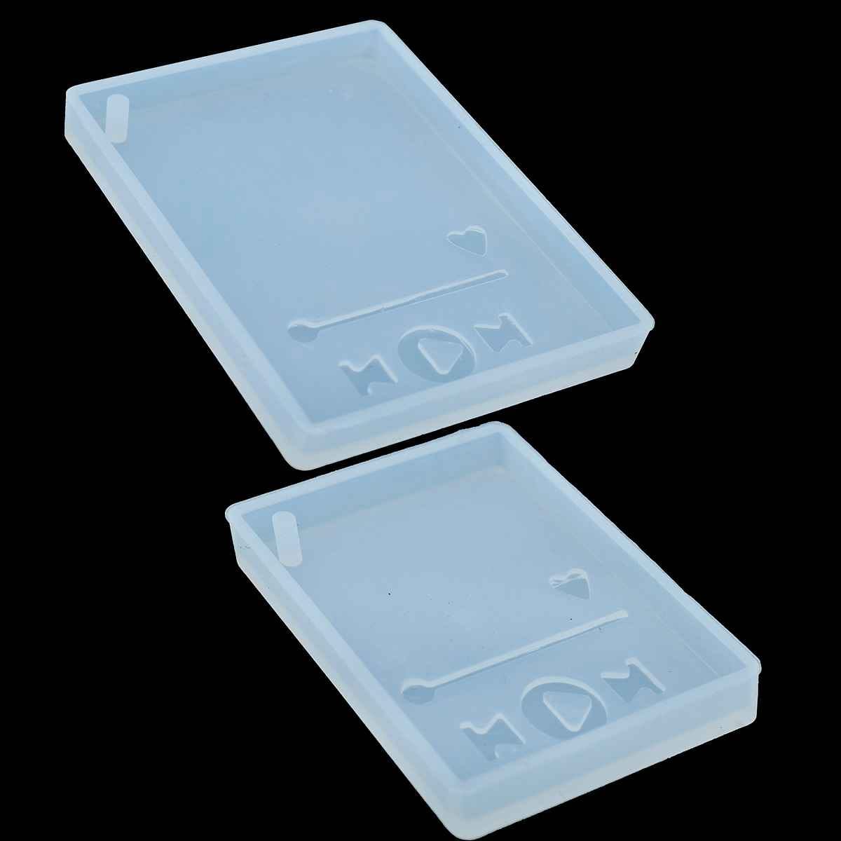 Silicone Mould Spotify Music 2 Pcs Set, Size 5.5x7.5x0.5 cm, 4.5x5.5x0.5 cm SMSM2P