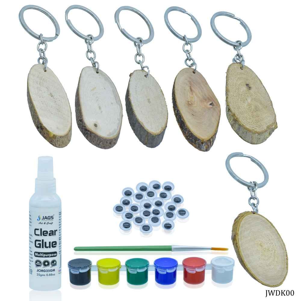 MDF Wooden Crafts DIY Keychain Set Kit JWDK00