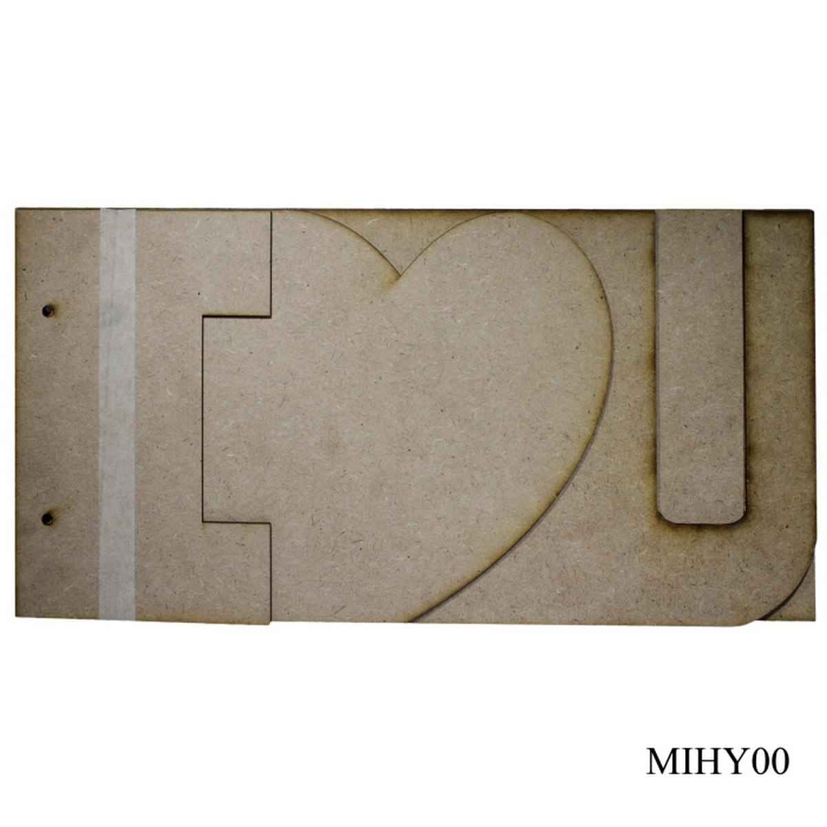 MDF Wooden Album I Heart You Size 8 inch MIHY00