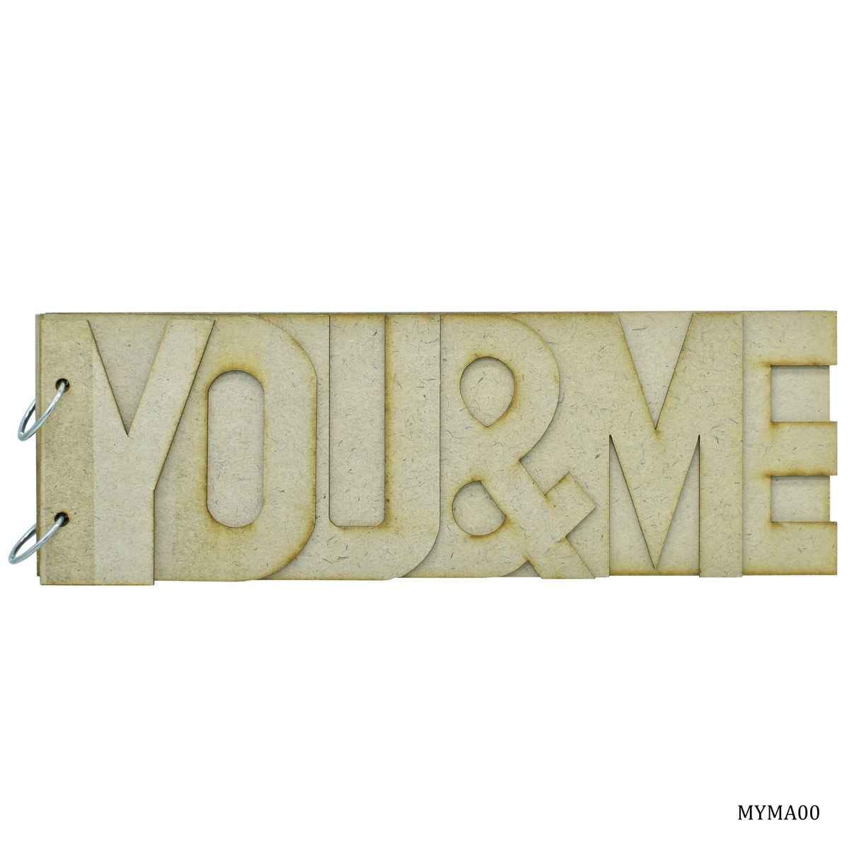 MDF Wooden Album You & Me Size 4 inch MYMA00