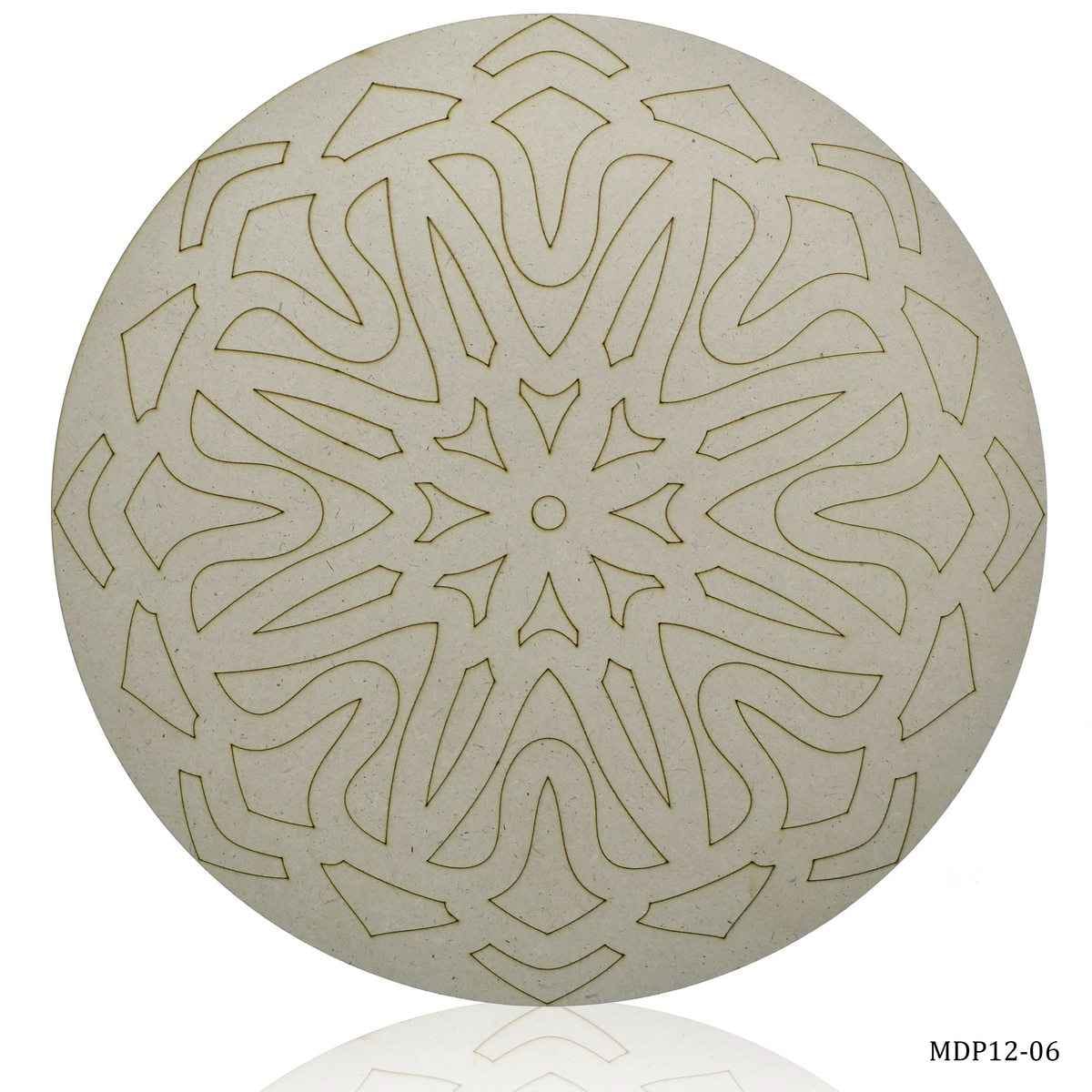 MDF DIY Painting Pre-Marked Round Rangoli Size 12 Inch MDP12-06
