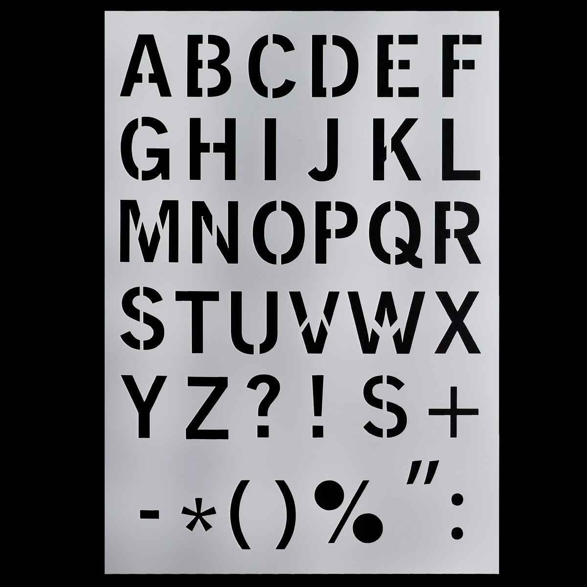 Crafts A to Z & Symbol Drawing A4 Stencil Plastic 1 Piece JSPA424