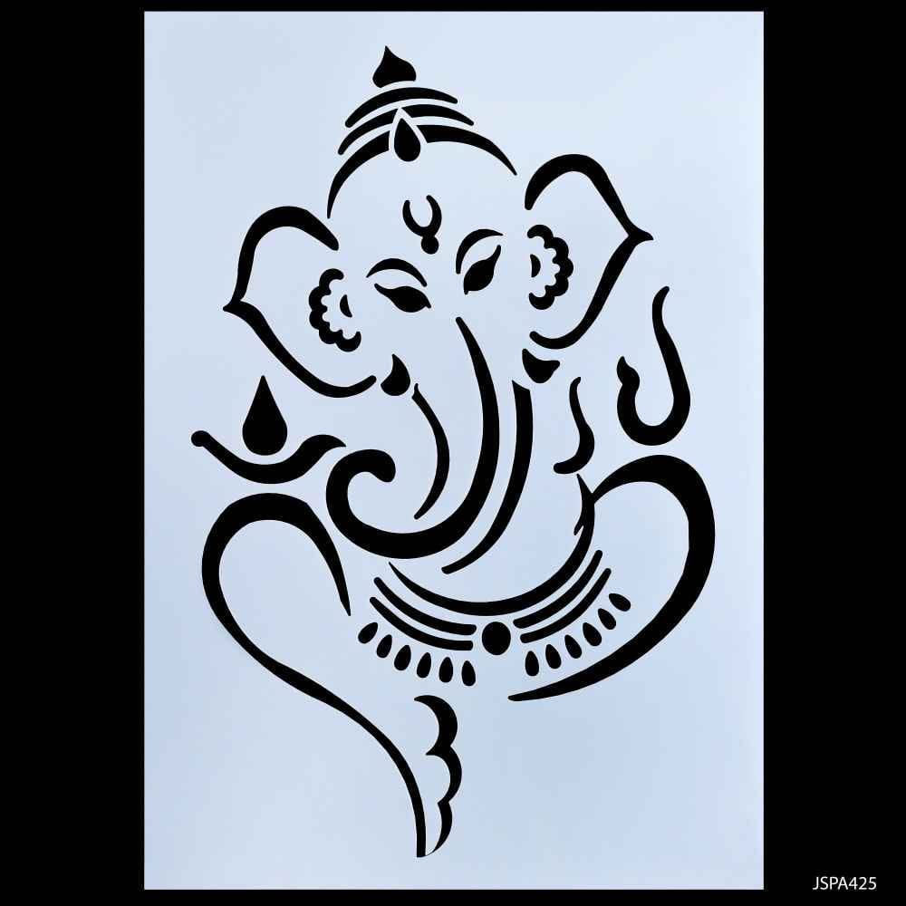 Crafts Ganesh Drawing A4 Steancil Plastic 1 Piece JSPA425