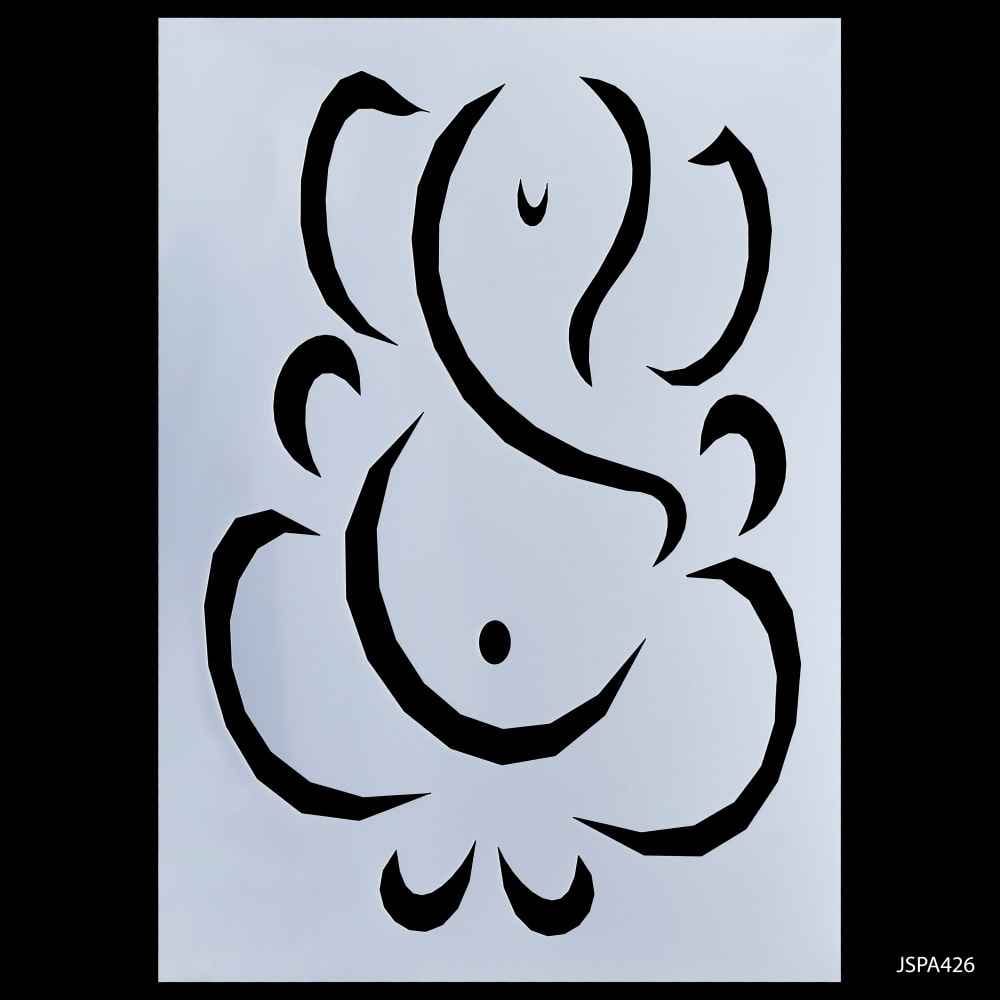 Crafts Ganesh Drawing A4 Stencil Plastic 1 Piece JSPA426